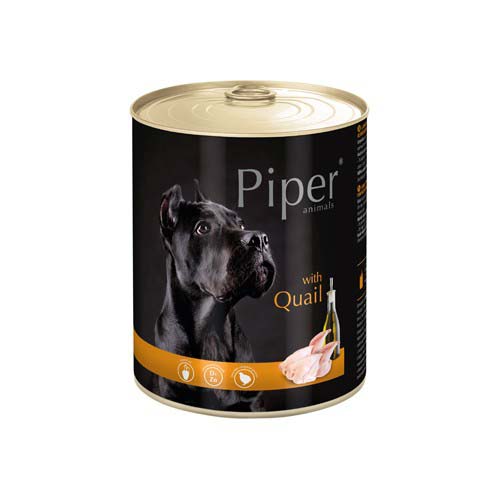 PIPER ADULT 800g konzerva pre dospelých psov s prepelicou a s brusnicami