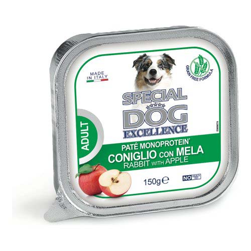 MONGE SPECIAL DOG EXCELLENCE FRUITS pate králik,ryža & jablko 150g vanička