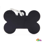 MF BIG BONE ALUMINUM BLACK 2,5x3,8 cm gravírovateľný prívesok