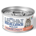 MONGE LECHAT EXCELLENCE MOUSSE Pena s lososom a kuracím mäsom pre dospelé mačky 85g