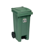 STEFANPLAST Mobilná odpadková nádoba s pedálom na otváranie 120l - 55x50x95cm / zelená