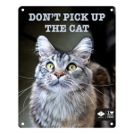 EBI D&D I LOVE HAPPY CATS kovová tabuľa: ,,Don't pick up the cat