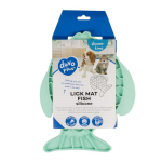 DUVO+ Lízacia podložka pre psov a mačky v tvare ryby 23,5x18,5x0,8cm zelená