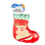 DUVO+ Vianočná hračka- Plyšová ponožka mix farieb 18x15x7cm