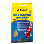 TROPICAL Koi&Goldfish Basic Sticks 20l/1600g plávajúce základné krmivo pre ryby v záhradných jazierkach