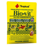 TROPICAL Bio-vit 12g krmivo s vysokým obsahom rastlinných zložiek pre akváriové ryby