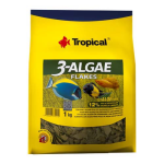 TROPICAL 3-Algae Flakes 1kg krmivo s riasami pre sladkovodné a morské ryby